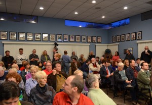It was standing room only at the candidate forum Wednesday night.