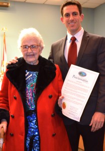 Mayor Joe Ayoub and Jeanne Frymire.