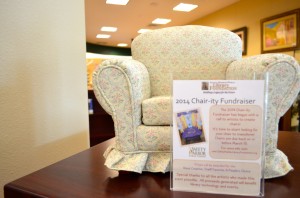 Safety Harbor Library Foundation's 2014 Chair-ity Fundraiser will run from Mar. 16 - Apr. 18.