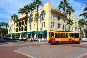 The Jolley Trolley made it inaugural run in Safety Harbor on Saturday, Feb. 1 2014.