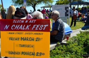 The 2014 Bloom N Art N Chalk fest runs from Friday, Mar 21 thru Sunday, Mar. 23.