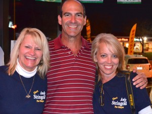 Andy Steingold celebrates his re-election as mayor of Safety Harbor Tuesday night.