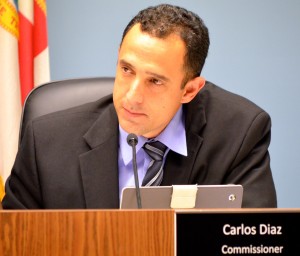 Commissioner Carlos Diaz spoke in favor of the hotel ordinance.