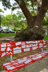 Poetry bench