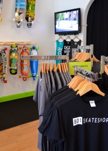 801 Skateshop features skateboarding supplies and other items.