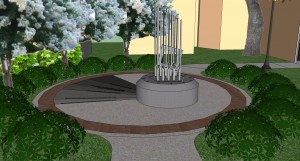 A conceptual drawing of the City's proposed 9/11 memorial. Credit: City of Safety Harbor.