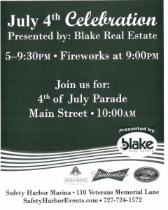 A copy of this flyer promotion Safety Harbor's fireworks celebration was included in this month's utility bill.