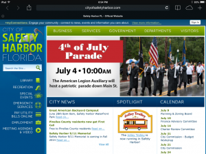 A web banner ad clarifying who is sponsoring the City's 4th of July parade will be on the City's website through July 4th.