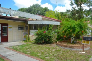 Joe Spencer's art studio sits behind the Main Street antique shop.