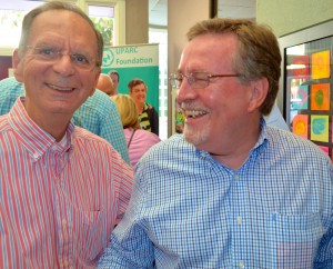 Clearwater Mayor George Cretekos and Clear Sky Cafe CEO Dan Shouvlin.