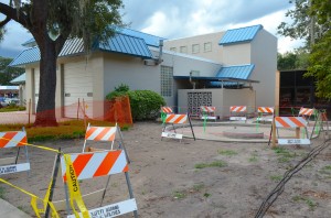 Safety Harbor's 9/11 memorial is currently under construction outside of City Hall.