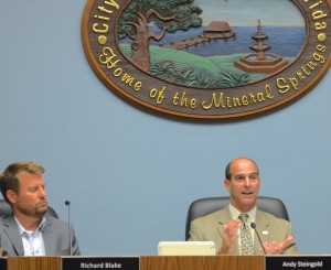 Mayor Andy Steingold states a point during the meeting on Wednesday night.