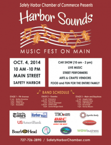 2014 Harbor Sounds Music Fest on Main is Saturday, Oct. 4 from 10 a.m. - 10 p.m.