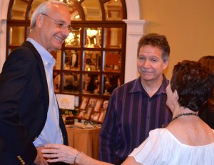 Incoming SHCC chair Paul Peiffer talks to some chamber members at the dinner last month.