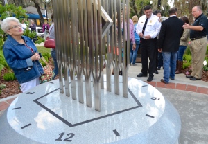 Safety Harbor residents and officials gathered to unveil the city's 9/11 memorial on Friday night.
