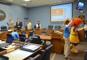 Fiona Fun makes the City Commissioners get up and dance!