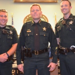 Deputies Joel Morgan (L) and Nick Hammack (R) with Captain Glenn Luben.