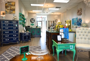 Boutique 238 sells refurbished solid wood furniture as well as other home decor items.