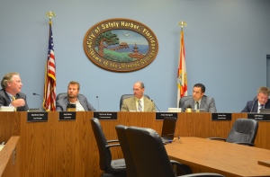 The safety harbor City Commission discusses advisory board term limits on Monday night.