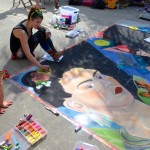 Artist Katie Bush at the 2013 Safety Harbor Chalk Fest.