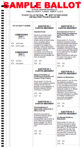 Sample of a 2015 Safety Harbor municipal election ballot.