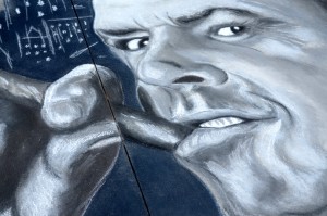 Jack Nicholson Chalk art by Dave Lepore in 2014.