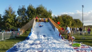 High temps led to slushy conditions at Safety Harbor Snow Fest 2015. Credit: Amber Lundgren.