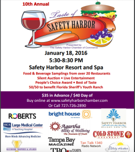 2016 Taste of Safety Harbor flyer.