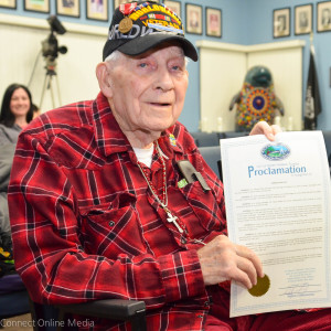 100-year-old Safety Harbor resident and US Army veteran Edward Stacy was honored by the city last week.