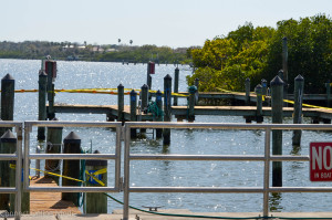 A dredging project at the Safety Harbor Marina has rendered the usually full docks empty.