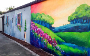 Heather Richardson orchestrated the painting of this mural on the side of the Joey Biscotti building in downtown Safety Harbor recently. Credit: Heather Richardson.