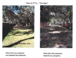 A screenshot of the area where Alex and Linda Stearns hoped to build an orchid greenhouse on their property. Credit: Alex Stearns.