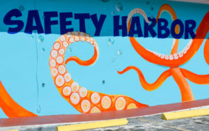 This mural, recently painted on the side of the Harbor Bar by Clearwater artist Beth Warmath, is one example of Safety Harbor's burgeoning art scene.