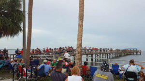 A shot of the crowd at the Safety Harbor Marina during this year's Fourth of July celebration. Credit: Jenna Reeves.