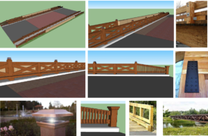 A rendering of the capitol improvement project for Safety Harbor's Mullet Creek Bridge features timber-style side rails flanking a pedestrian walkway. (City of Safety Harbor)