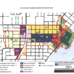 A screenshot showing the areas of Safety Harbor's downtown Master Plan.