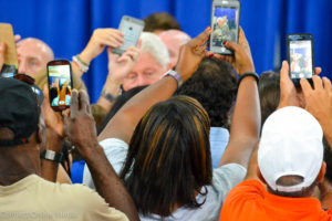 Event attendees scrambled to get a picture of former President Bill Clinton when he came to Safety Harbor last week.