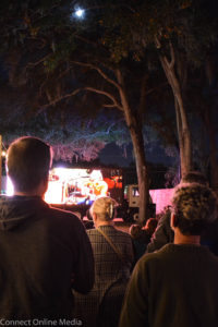 Attendees watched the reveal of the 2017 Safety Harbor Songfest lineup on the back of a mobile billboard truck at Crooked Thumb Brewery on Friday.