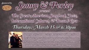 Sonny and Perley Concert - March 15, 6:30 pm