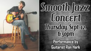 Smooth Jazz Concert, Sept. 12 at 6:30 pm